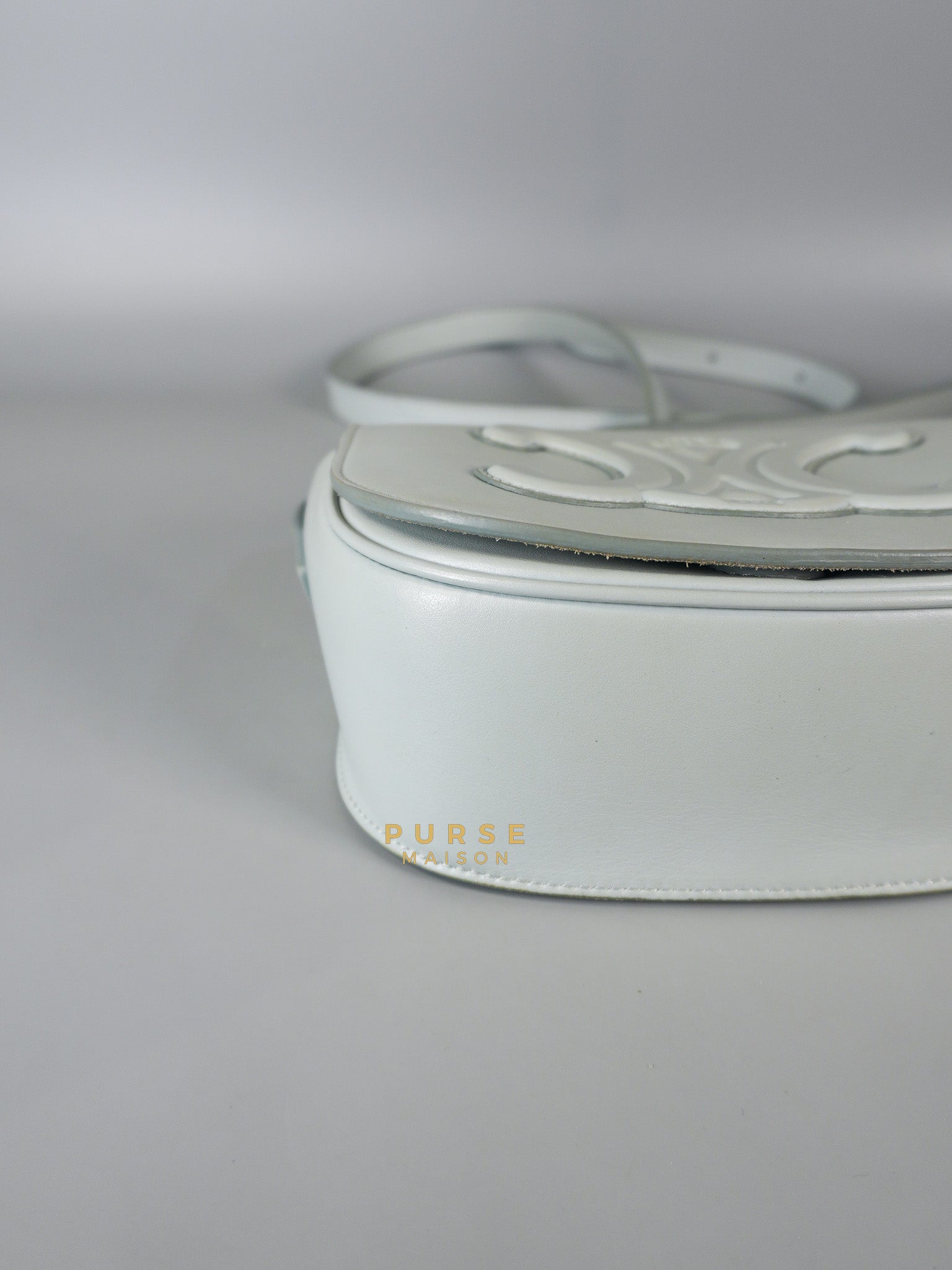 Folco Cuir Soft Blue in Smooth Calfskin Leather | Purse Maison Luxury Bags Shop