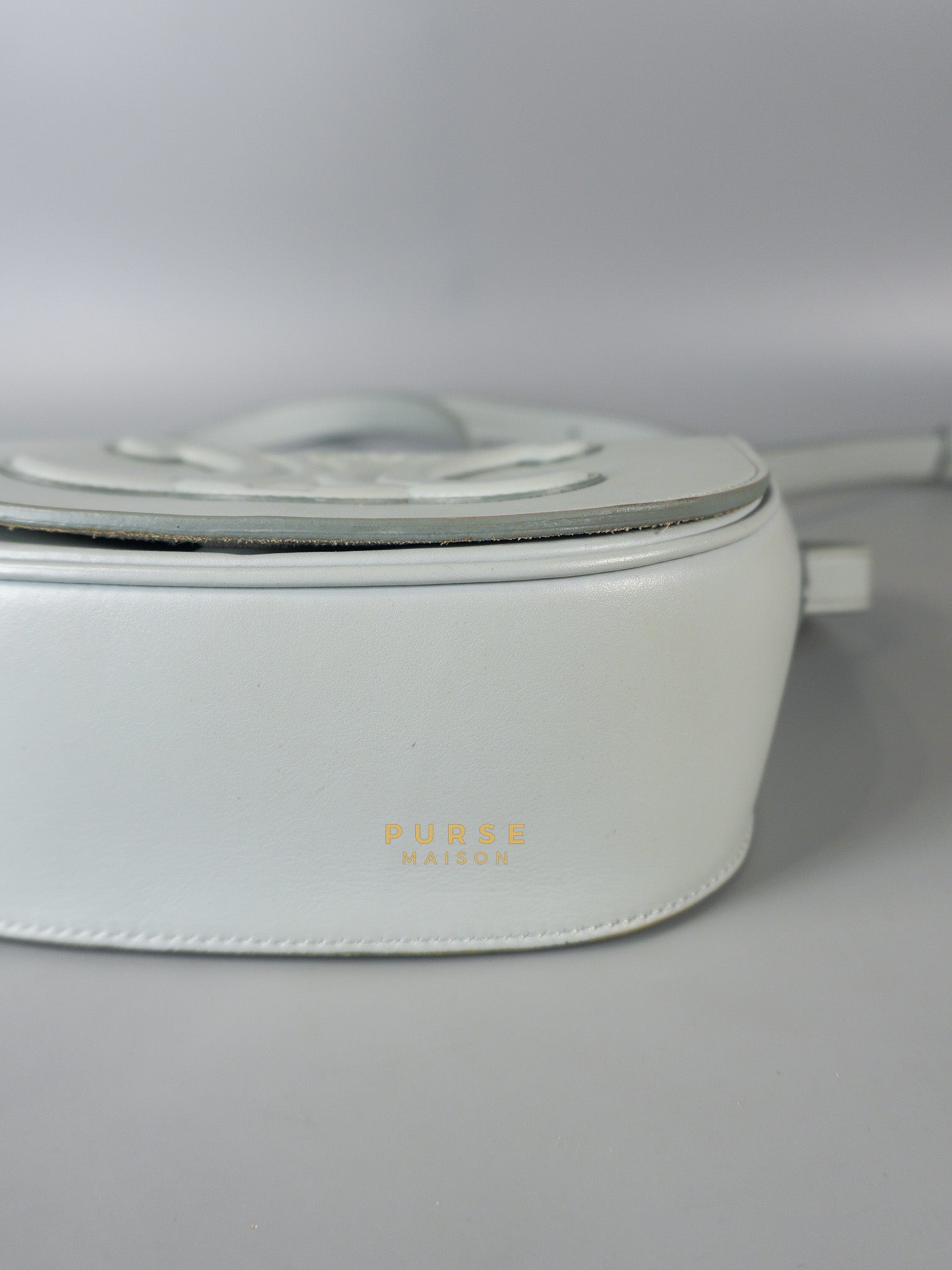 Folco Cuir Soft Blue in Smooth Calfskin Leather | Purse Maison Luxury Bags Shop