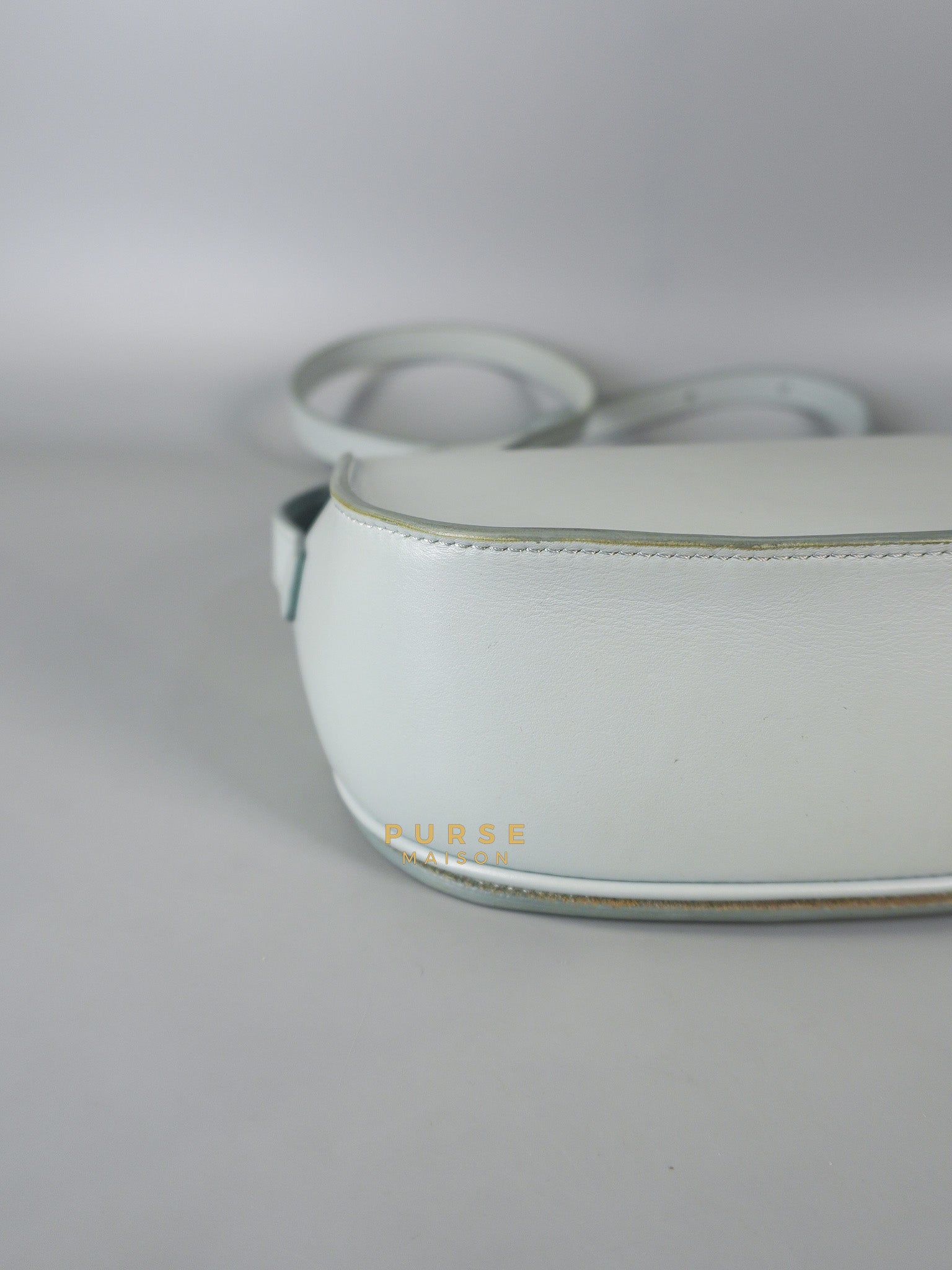 Folco Cuir Soft Blue in Smooth Calfskin Leather | Purse Maison Luxury Bags Shop