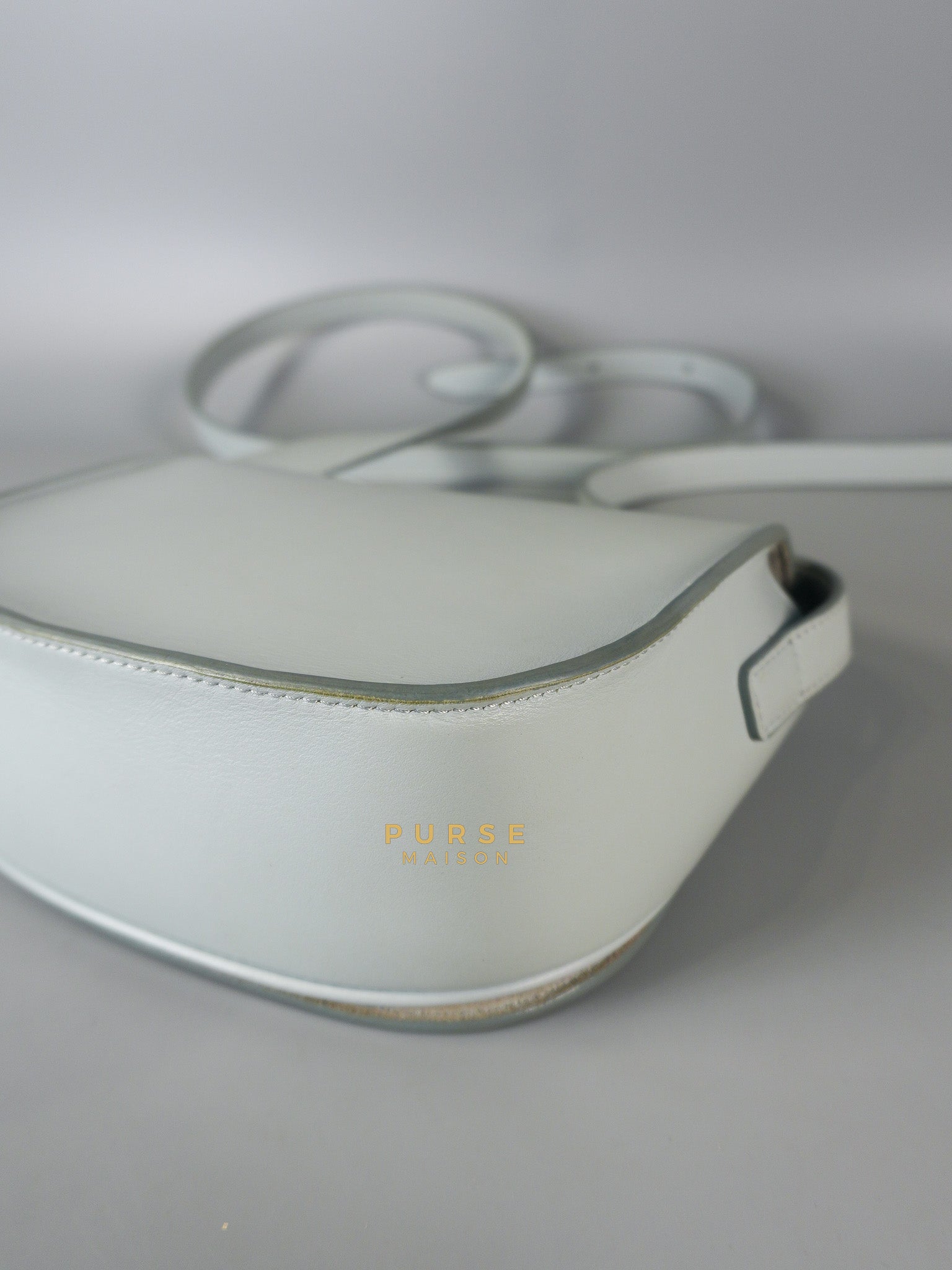 Folco Cuir Soft Blue in Smooth Calfskin Leather | Purse Maison Luxury Bags Shop