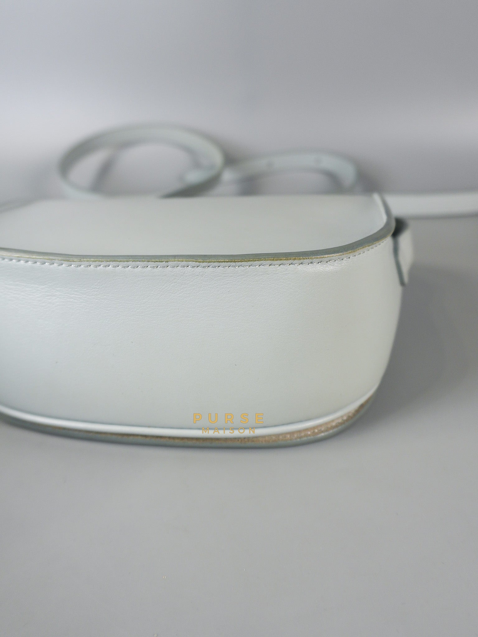 Folco Cuir Soft Blue in Smooth Calfskin Leather | Purse Maison Luxury Bags Shop