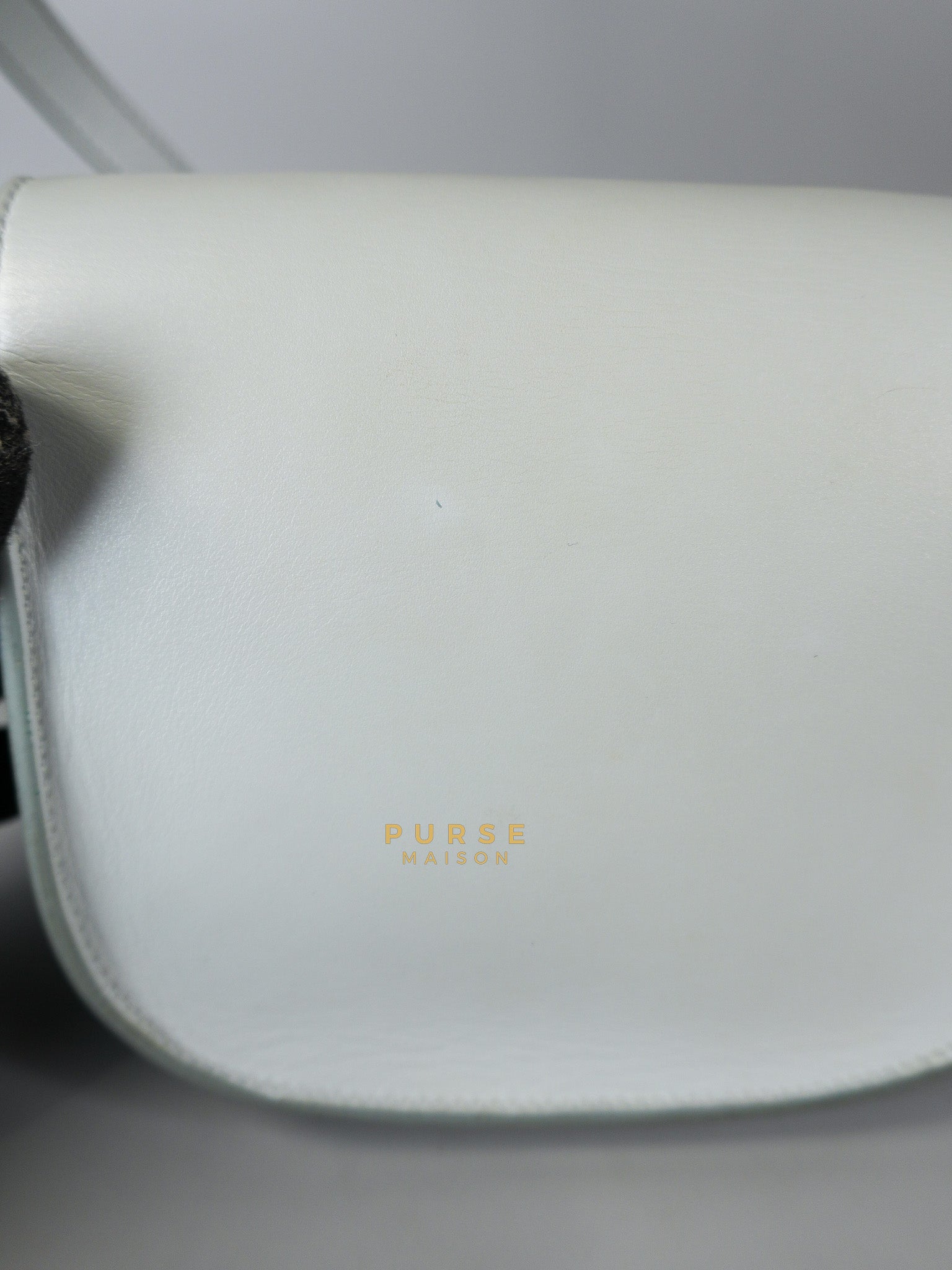 Folco Cuir Soft Blue in Smooth Calfskin Leather | Purse Maison Luxury Bags Shop