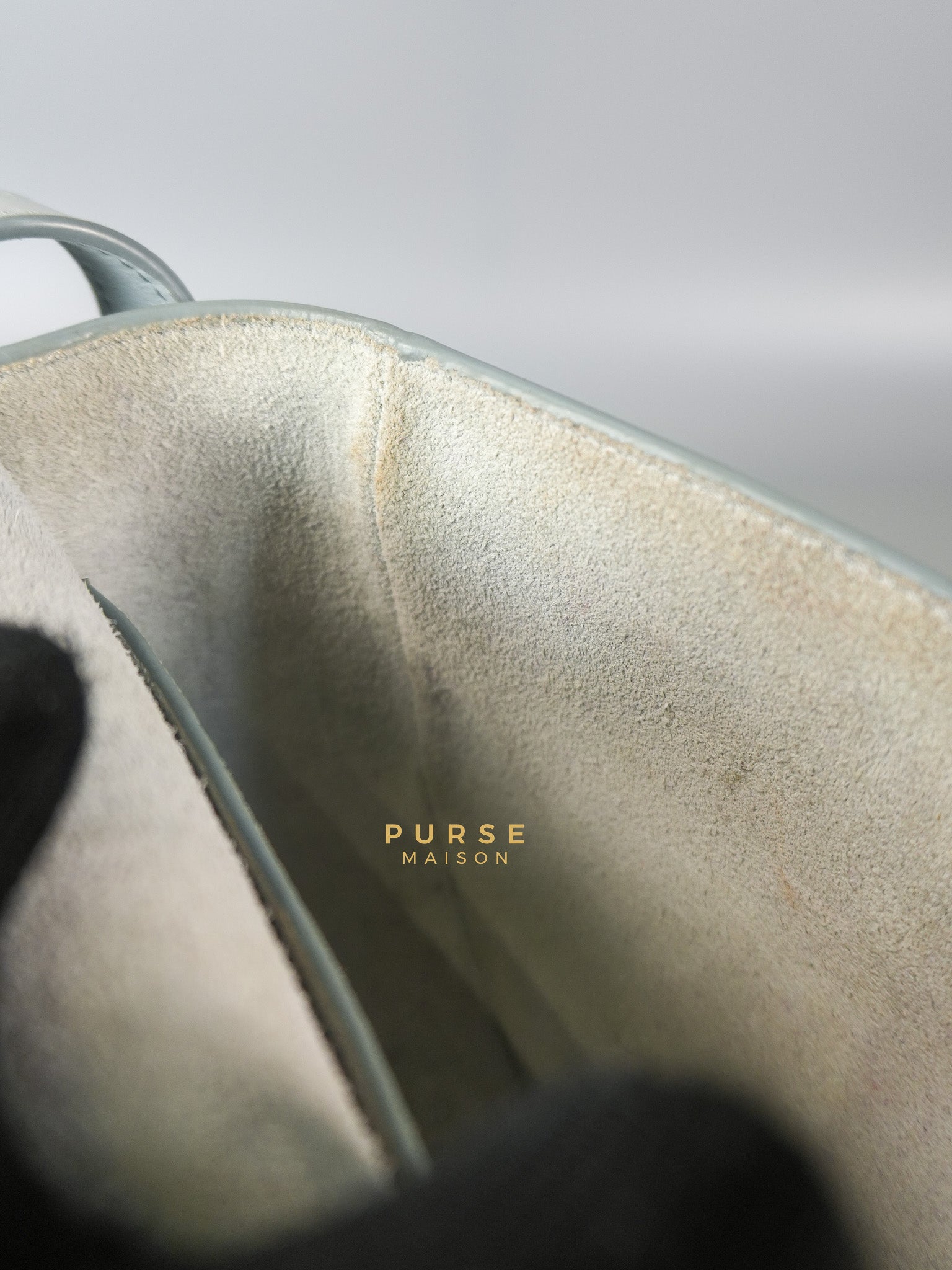 Folco Cuir Soft Blue in Smooth Calfskin Leather | Purse Maison Luxury Bags Shop