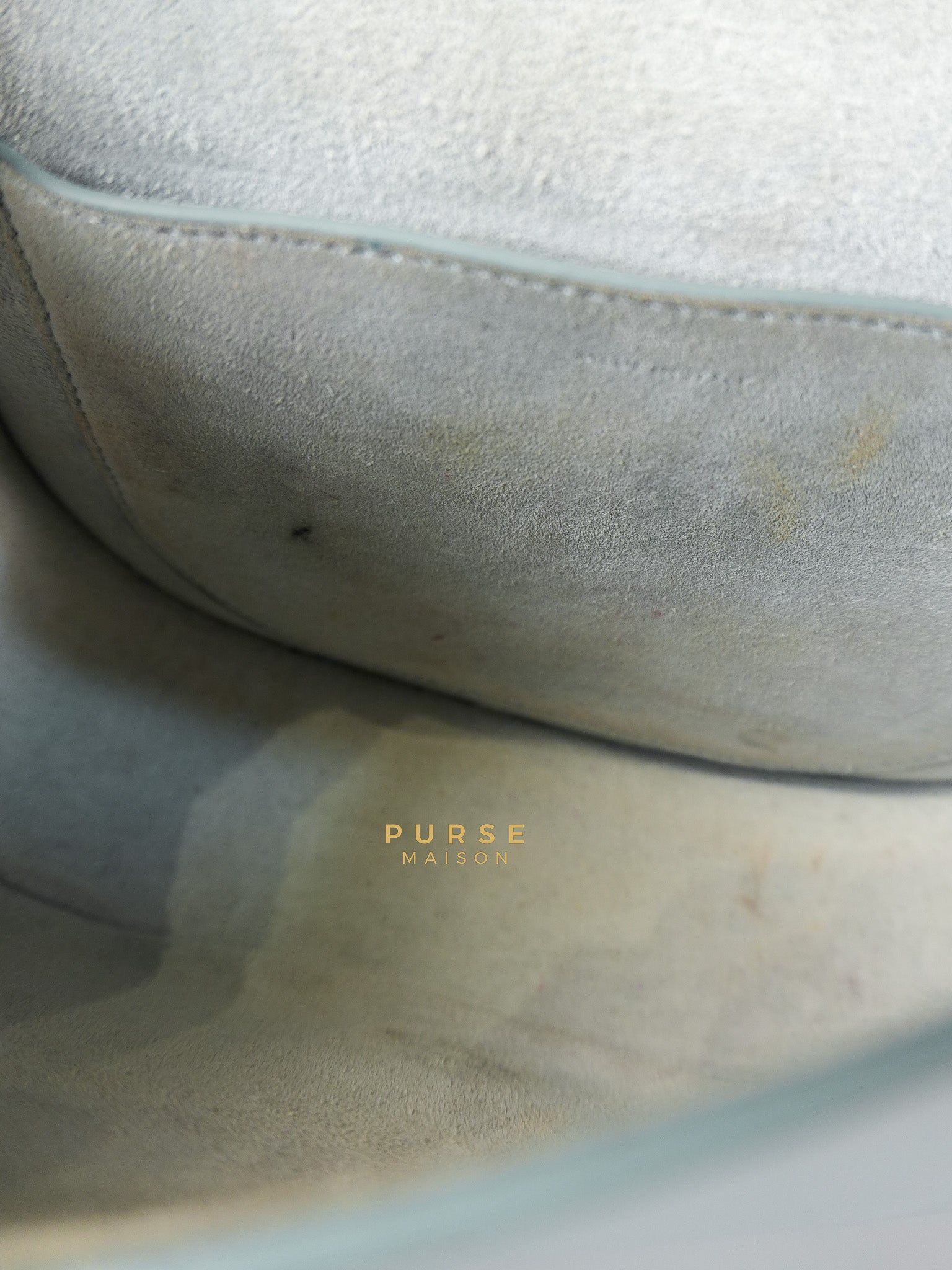 Folco Cuir Soft Blue in Smooth Calfskin Leather | Purse Maison Luxury Bags Shop