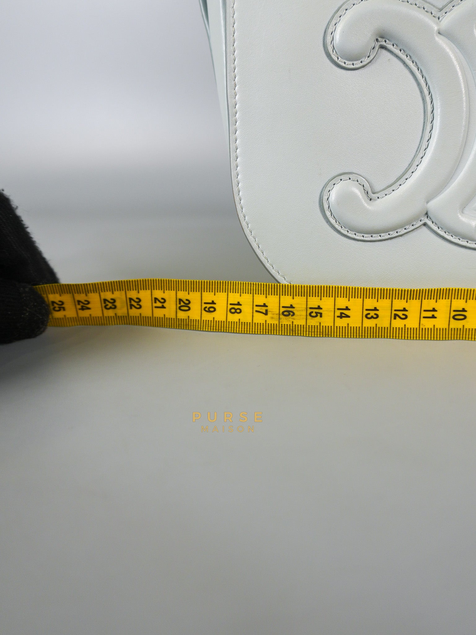 Folco Cuir Soft Blue in Smooth Calfskin Leather | Purse Maison Luxury Bags Shop