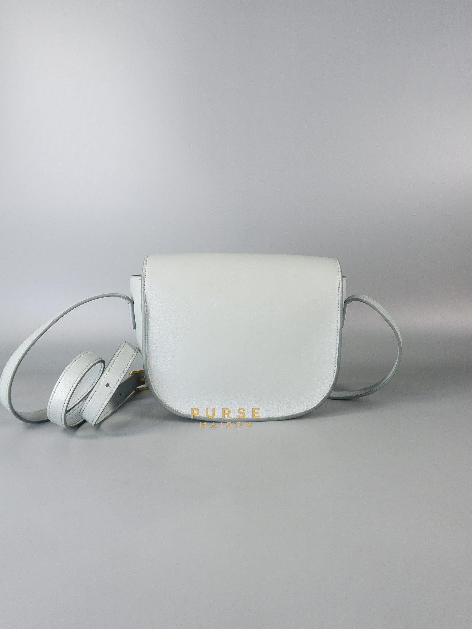 Folco Cuir Soft Blue in Smooth Calfskin Leather | Purse Maison Luxury Bags Shop