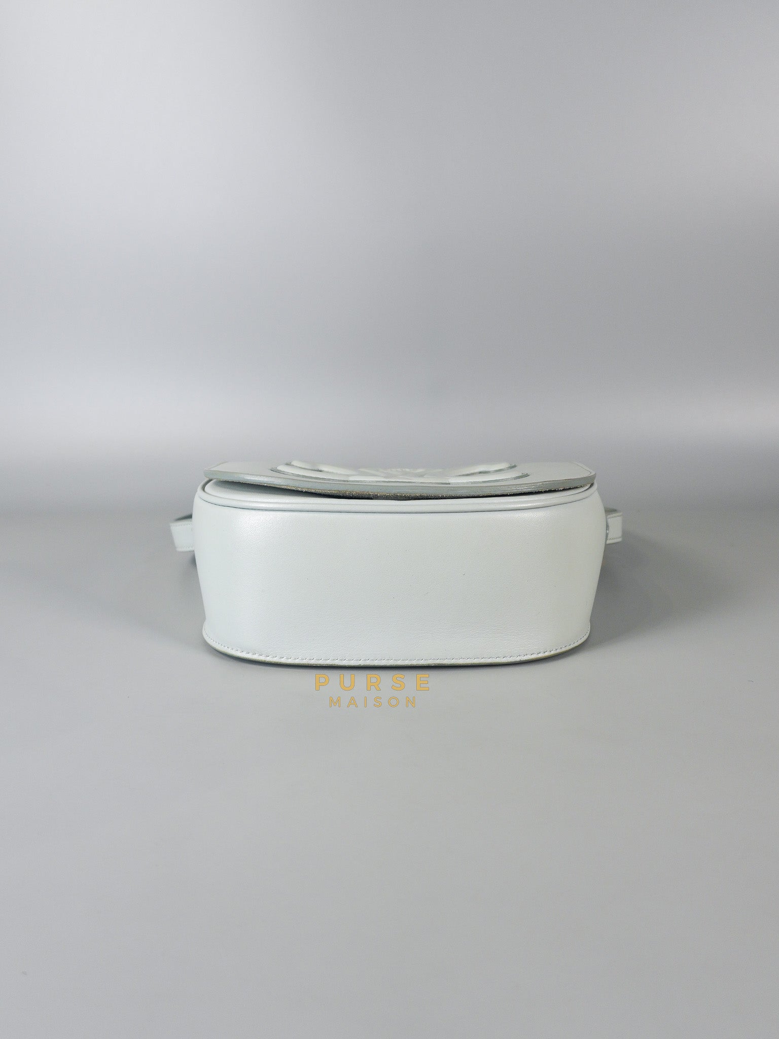 Folco Cuir Soft Blue in Smooth Calfskin Leather | Purse Maison Luxury Bags Shop