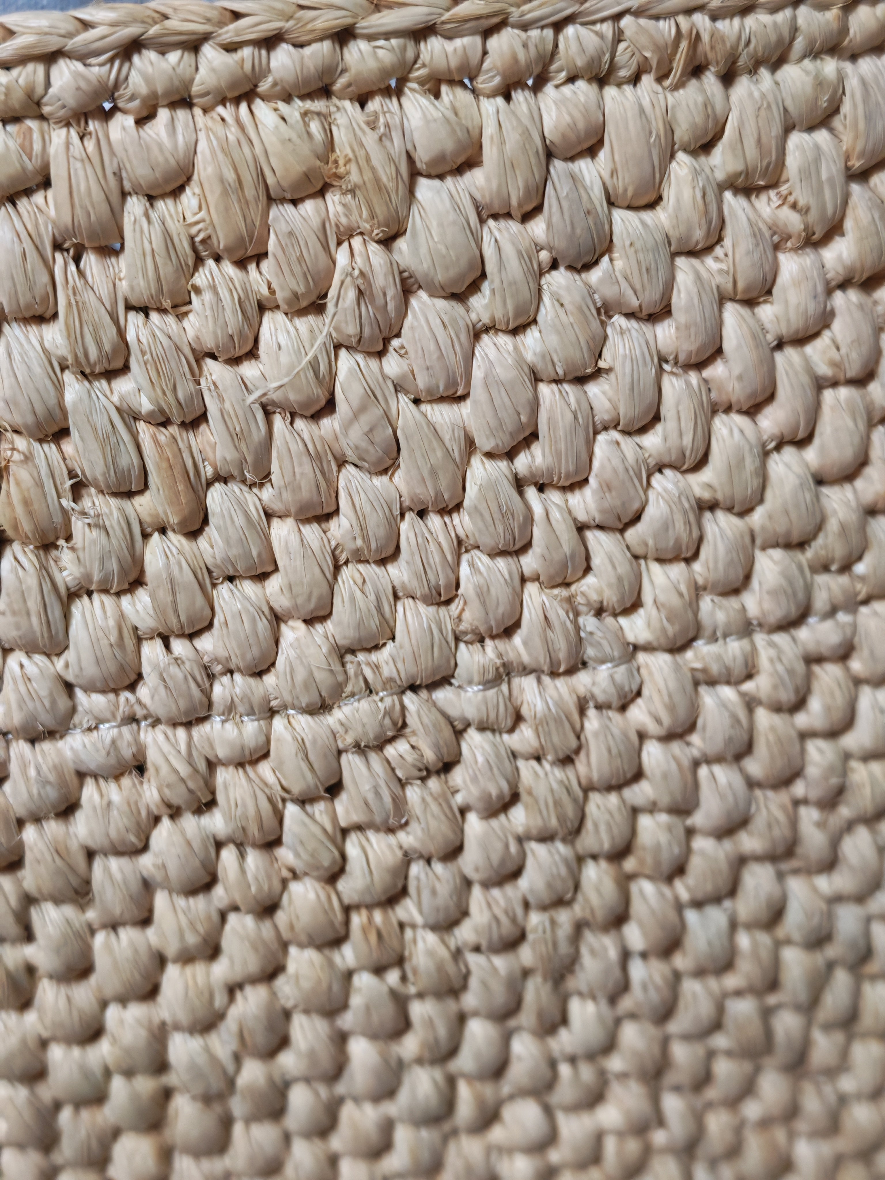 Font Tote in Raffia Beige Tote Bag | Purse Maison Luxury Bags Shop