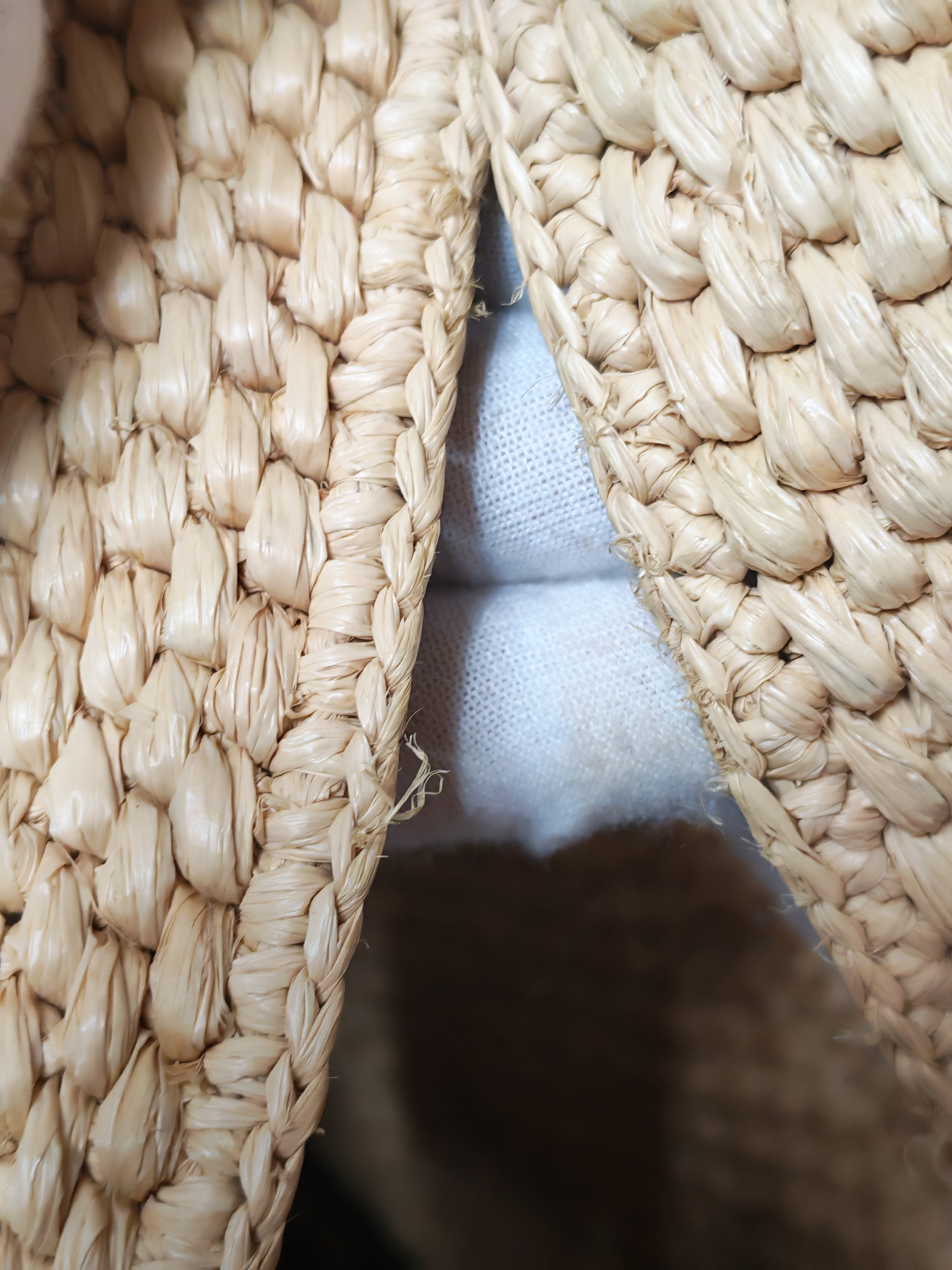 Font Tote in Raffia Beige Tote Bag | Purse Maison Luxury Bags Shop