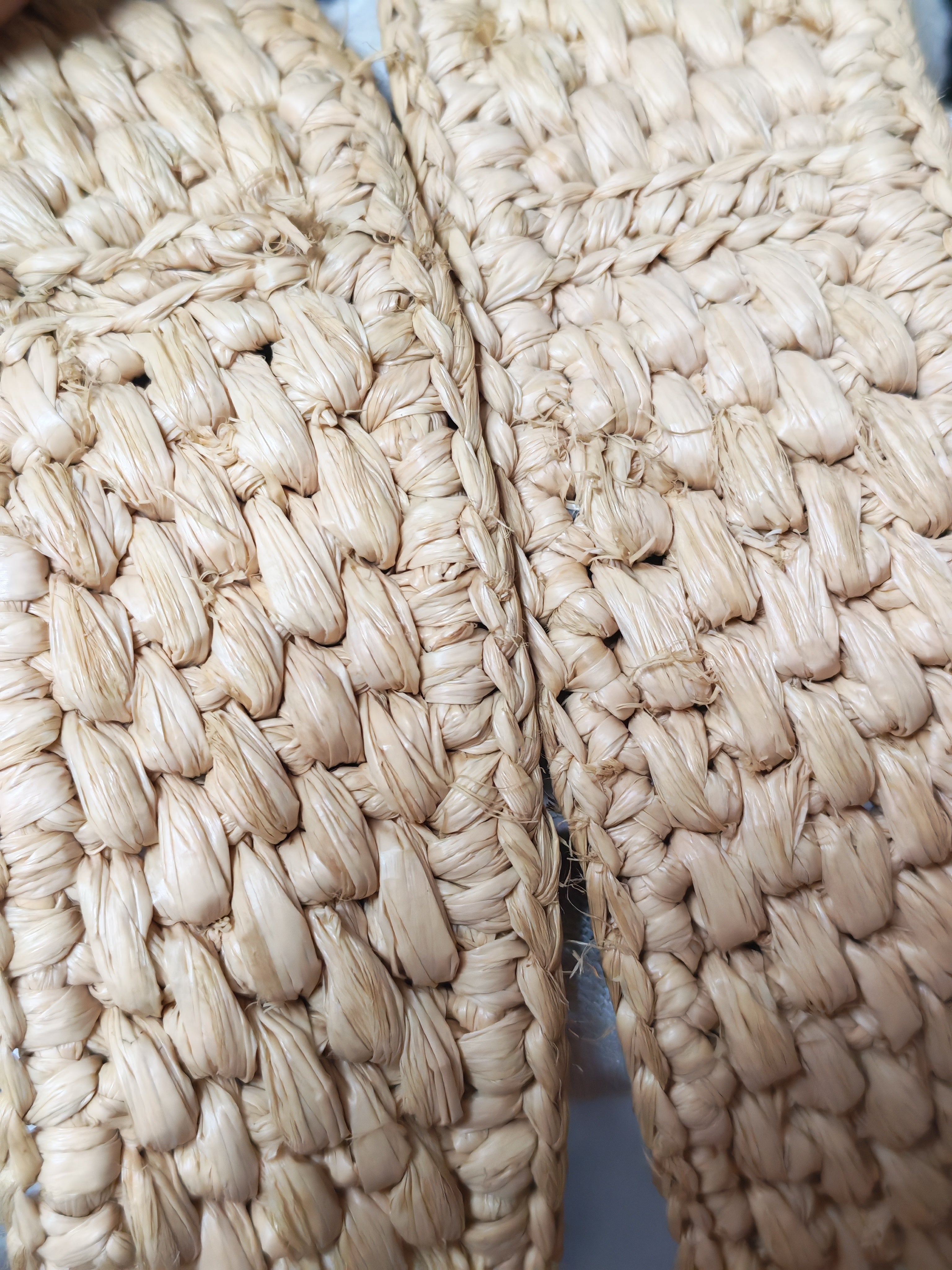 Font Tote in Raffia Beige Tote Bag | Purse Maison Luxury Bags Shop