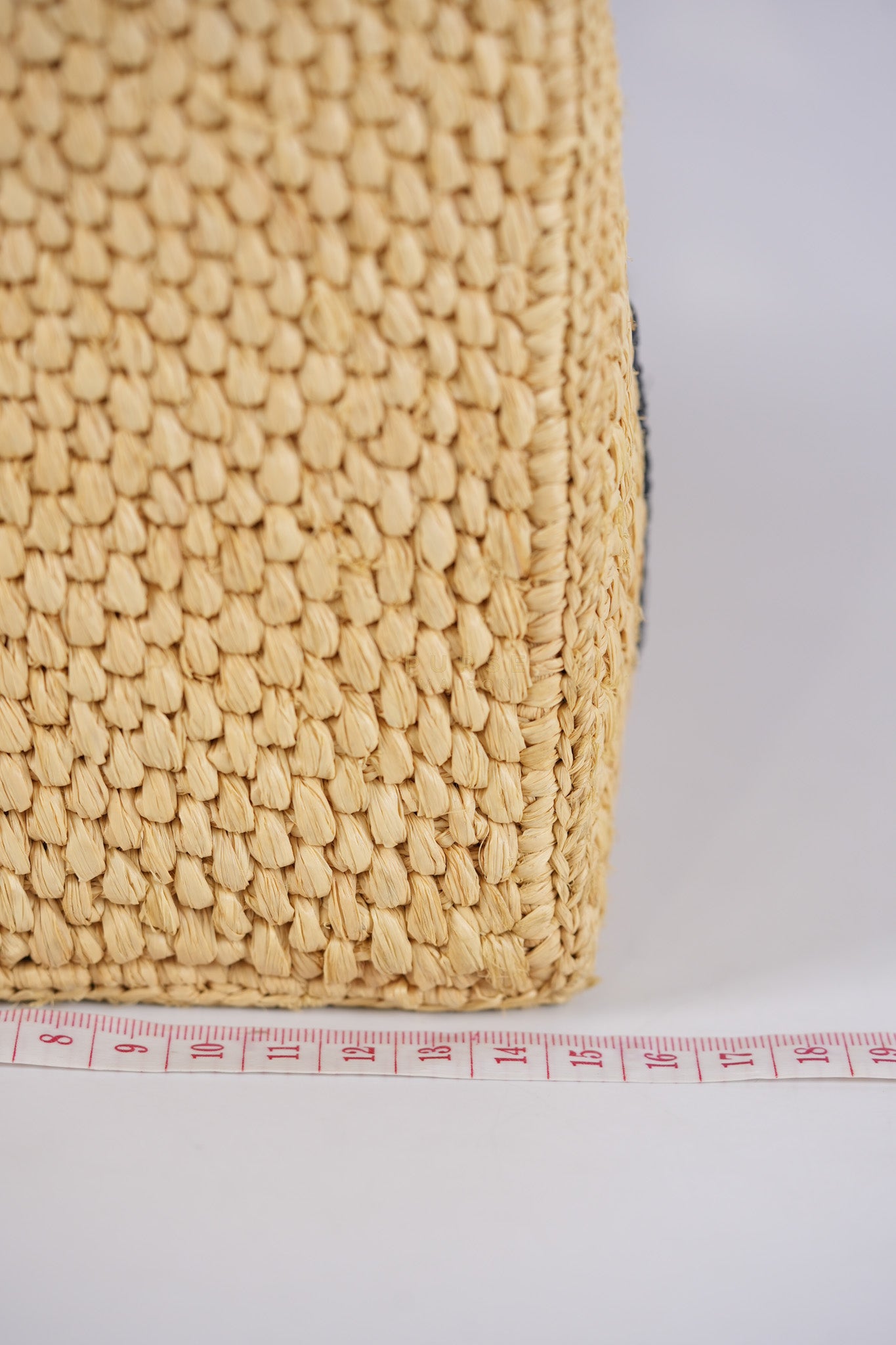 Font Tote in Raffia Beige Tote Bag | Purse Maison Luxury Bags Shop