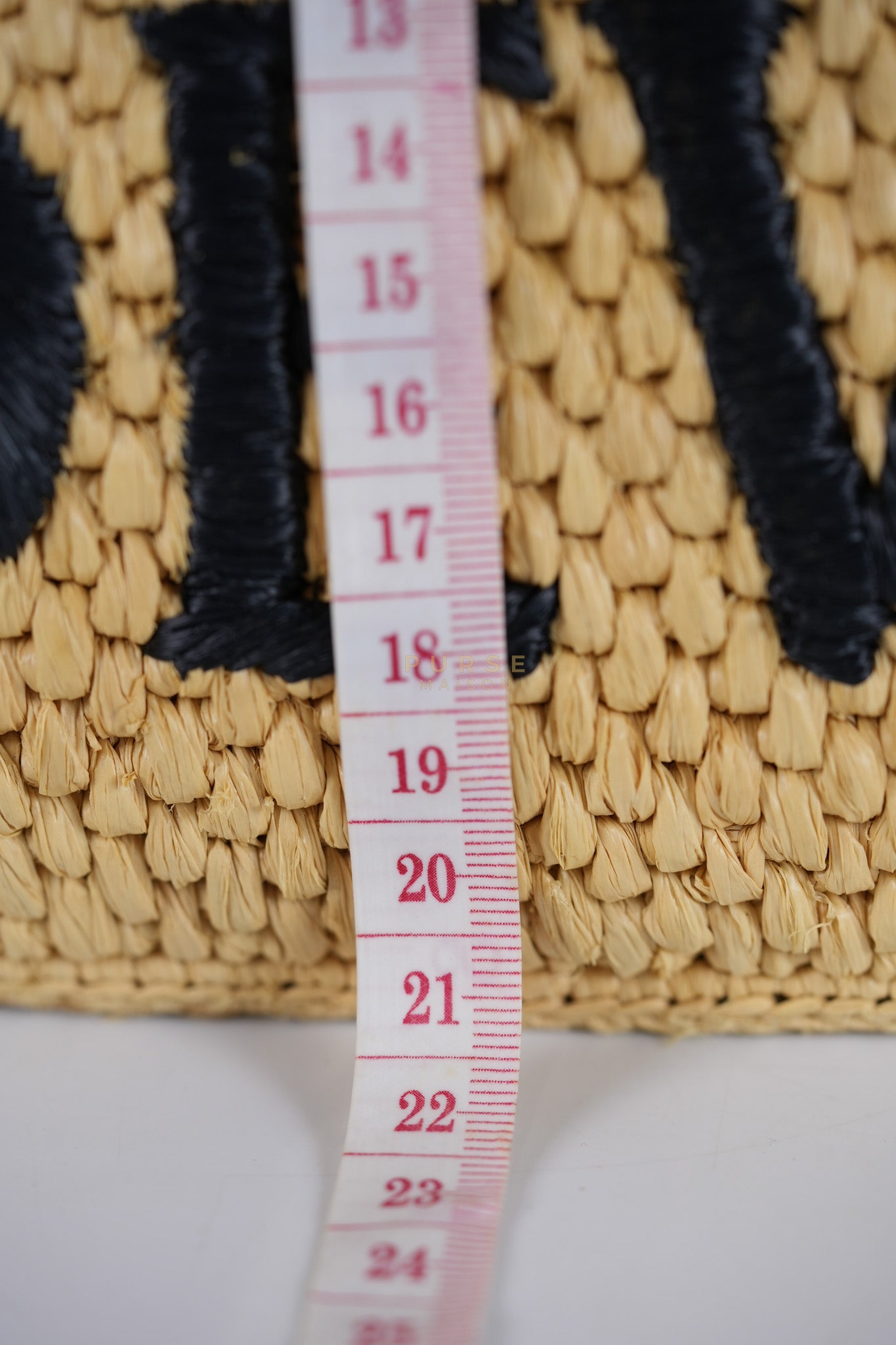 Font Tote in Raffia Beige Tote Bag | Purse Maison Luxury Bags Shop