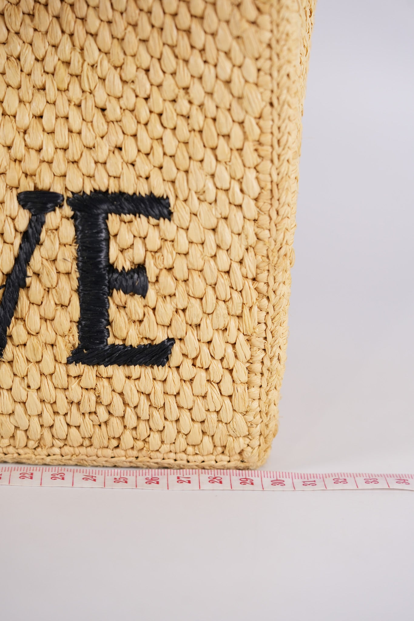Font Tote in Raffia Beige Tote Bag | Purse Maison Luxury Bags Shop