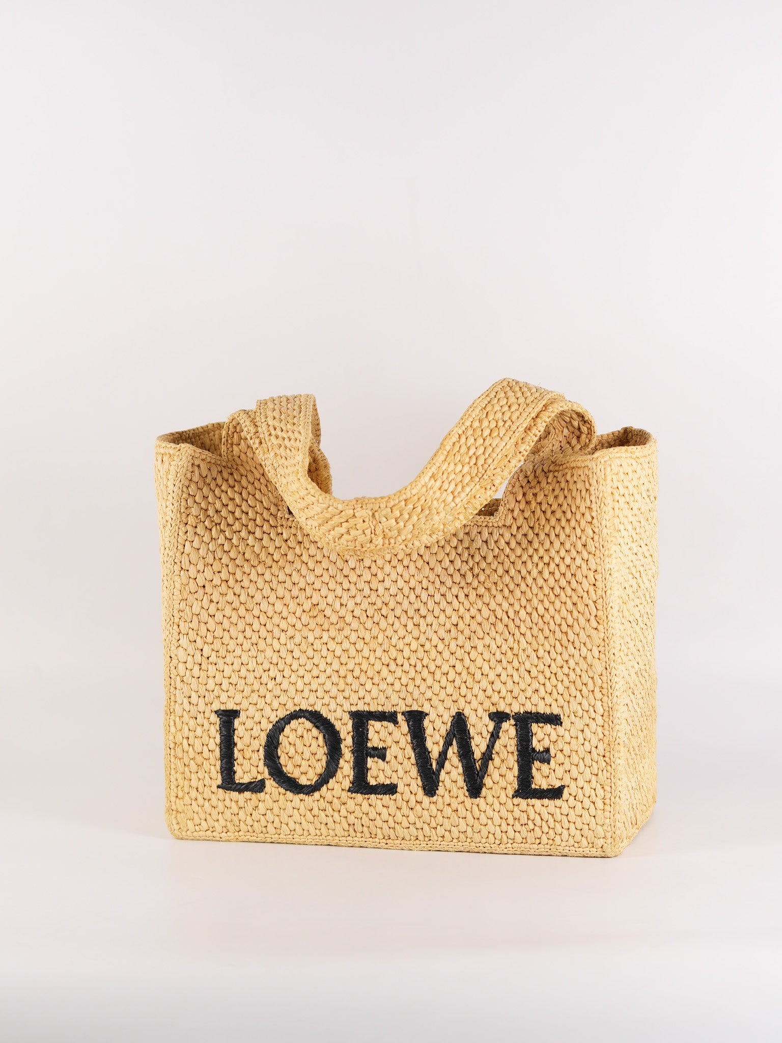 Font Tote in Raffia Beige Tote Bag | Purse Maison Luxury Bags Shop