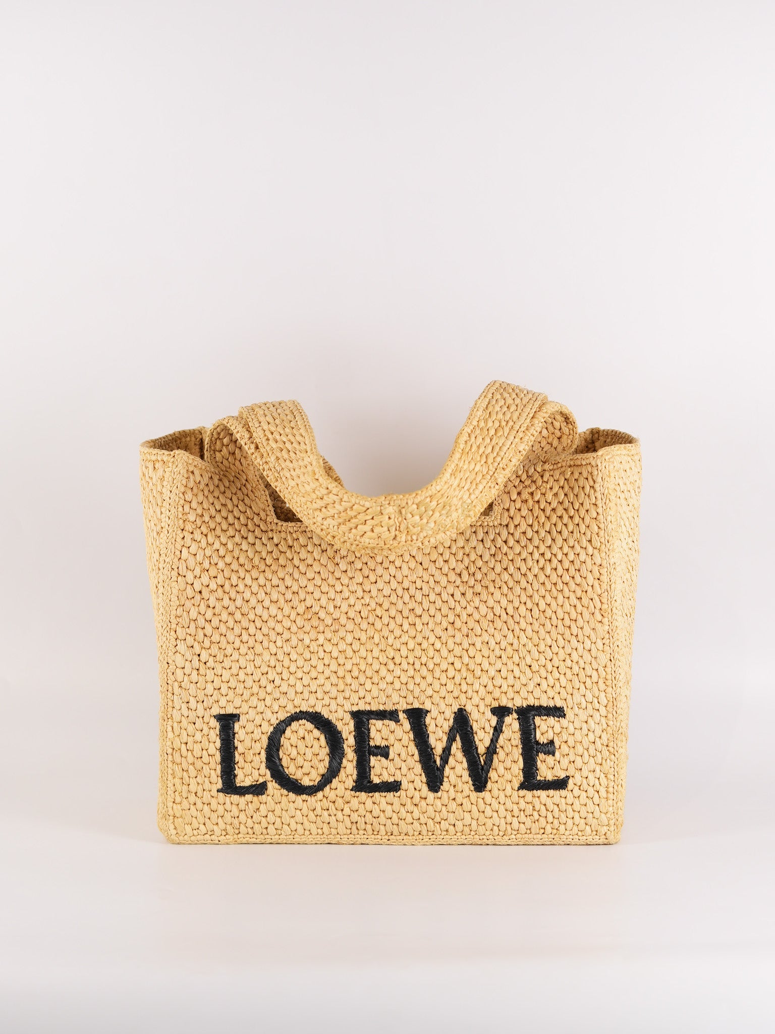 Font Tote in Raffia Beige Tote Bag | Purse Maison Luxury Bags Shop