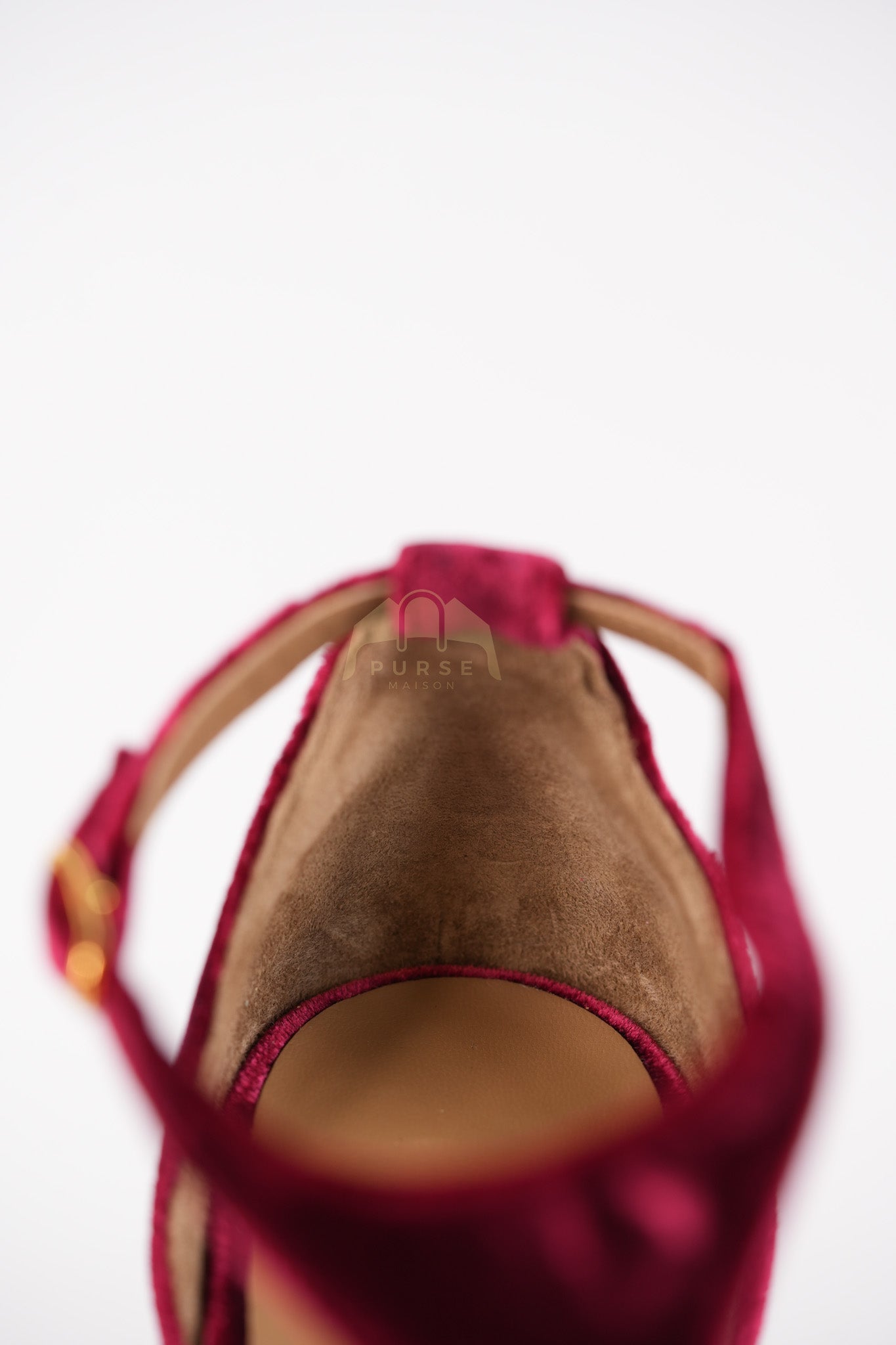 Fracas Velourss Garance Red Velvet Sandals Size 37 (24 cm) | Purse Maison Luxury Bags Shop