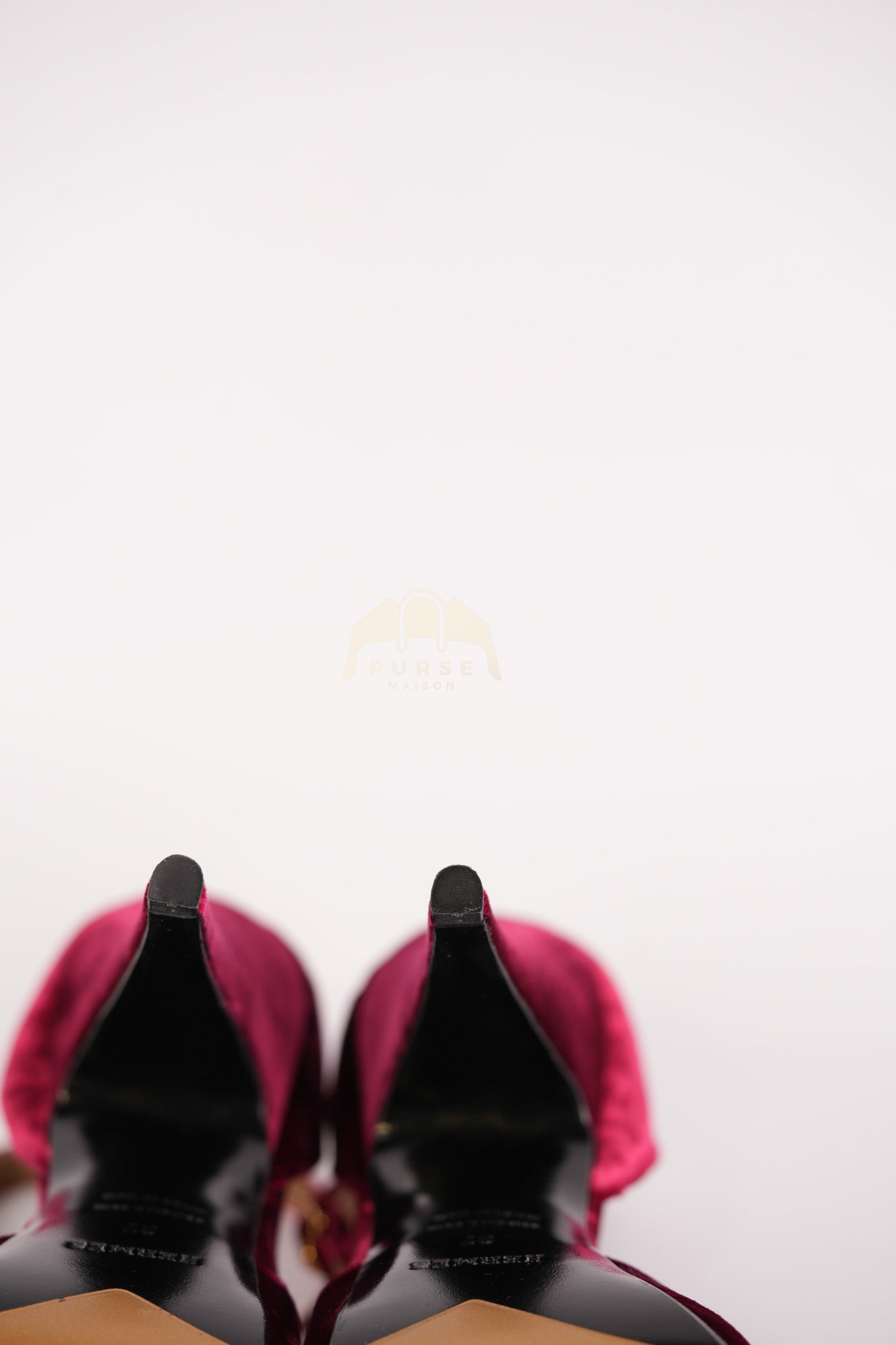 Fracas Velourss Garance Red Velvet Sandals Size 37 (24 cm) | Purse Maison Luxury Bags Shop