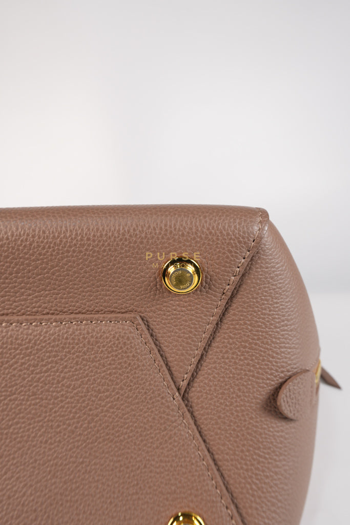 Freedom in Taupe Calfskin Leather Tote Bag (Date Code: TJ4147) | Purse Maison Luxury Bags Shop