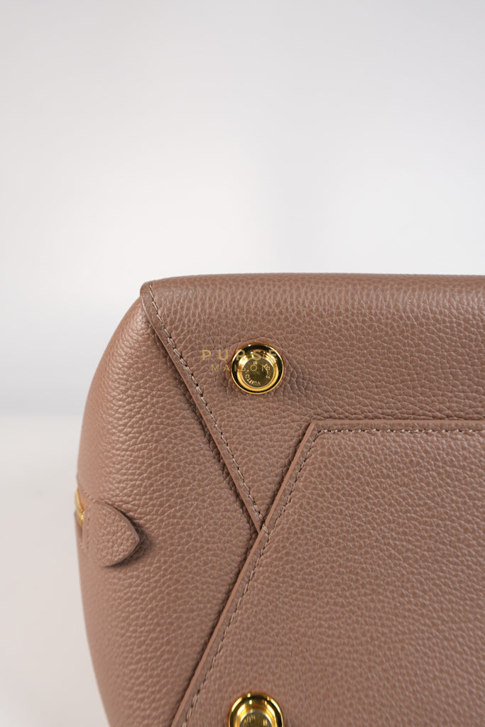 Freedom in Taupe Calfskin Leather Tote Bag (Date Code: TJ4147) | Purse Maison Luxury Bags Shop