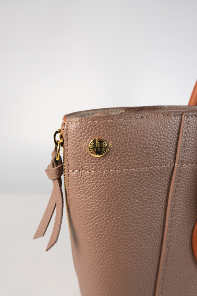 Freedom in Taupe Calfskin Leather Tote Bag (Date Code: TJ4147) | Purse Maison Luxury Bags Shop