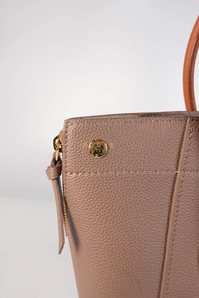 Freedom in Taupe Calfskin Leather Tote Bag (Date Code: TJ4147) | Purse Maison Luxury Bags Shop