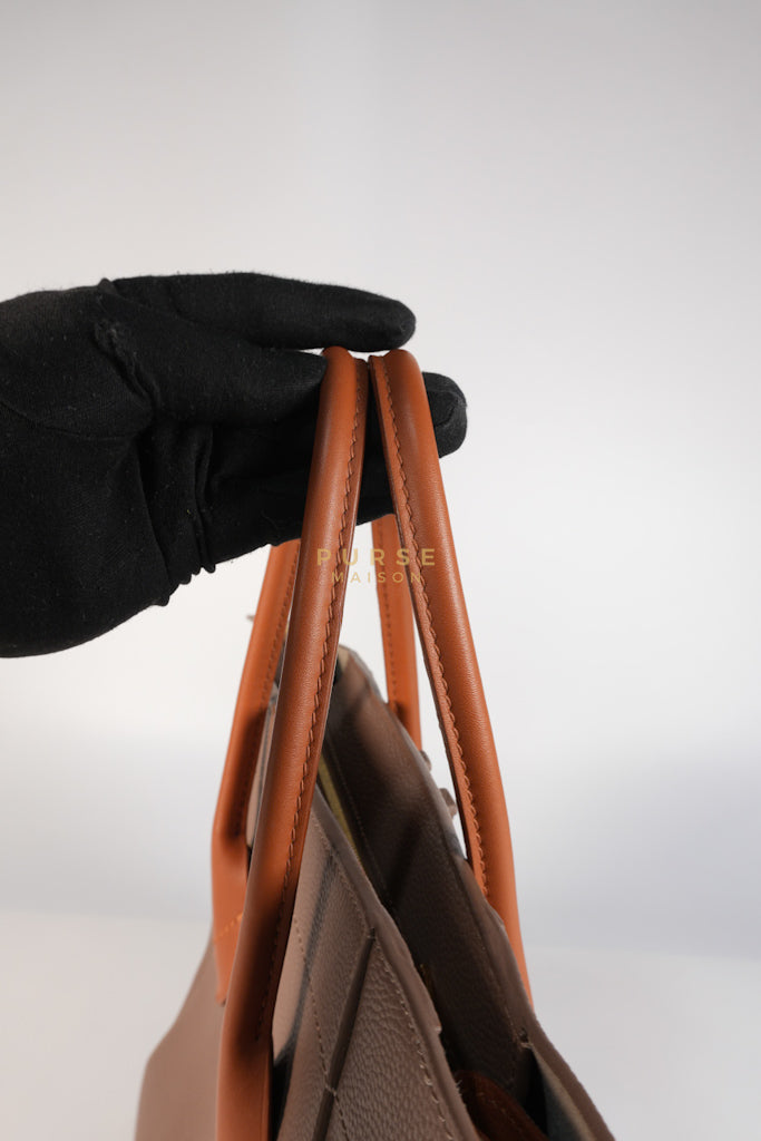 Freedom in Taupe Calfskin Leather Tote Bag (Date Code: TJ4147) | Purse Maison Luxury Bags Shop