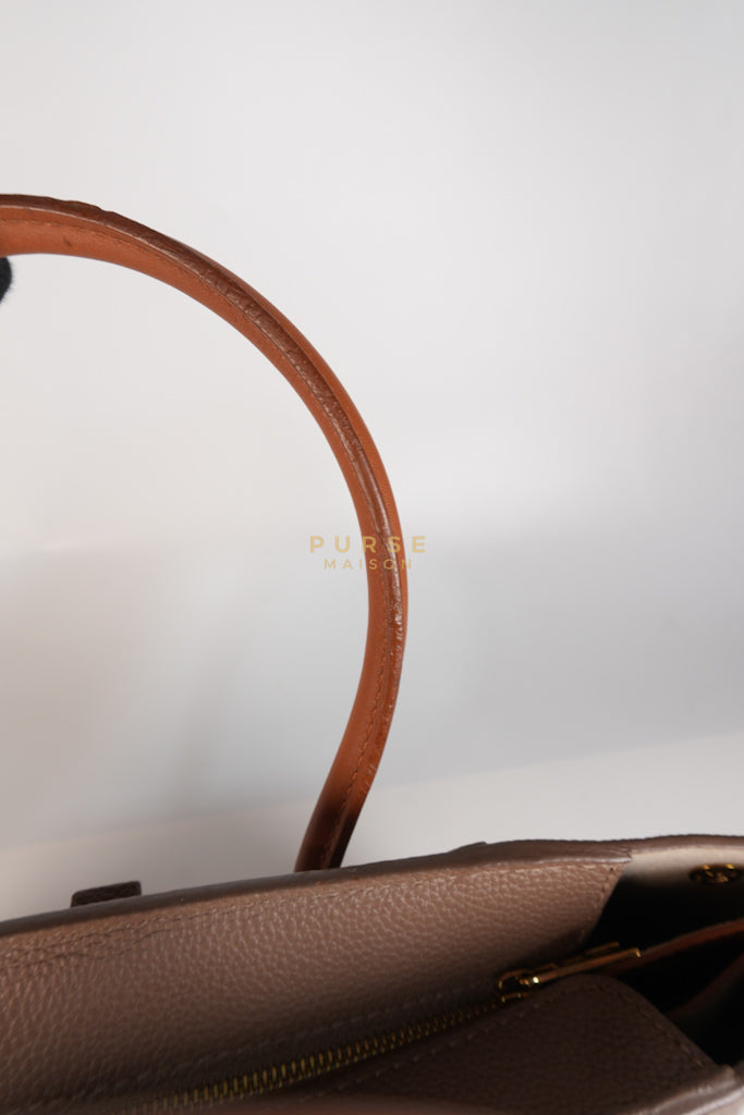 Freedom in Taupe Calfskin Leather Tote Bag (Date Code: TJ4147) | Purse Maison Luxury Bags Shop