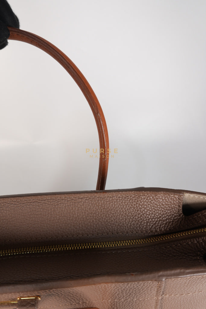 Freedom in Taupe Calfskin Leather Tote Bag (Date Code: TJ4147) | Purse Maison Luxury Bags Shop