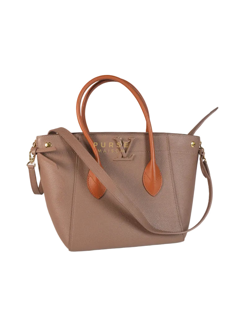 Freedom in Taupe Calfskin Leather Tote Bag (Date Code: TJ4147) | Purse Maison Luxury Bags Shop