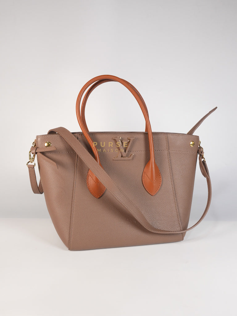 Freedom in Taupe Calfskin Leather Tote Bag (Date Code: TJ4147) | Purse Maison Luxury Bags Shop
