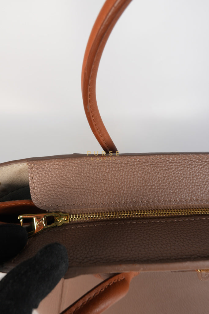 Freedom in Taupe Calfskin Leather Tote Bag (Date Code: TJ4147) | Purse Maison Luxury Bags Shop