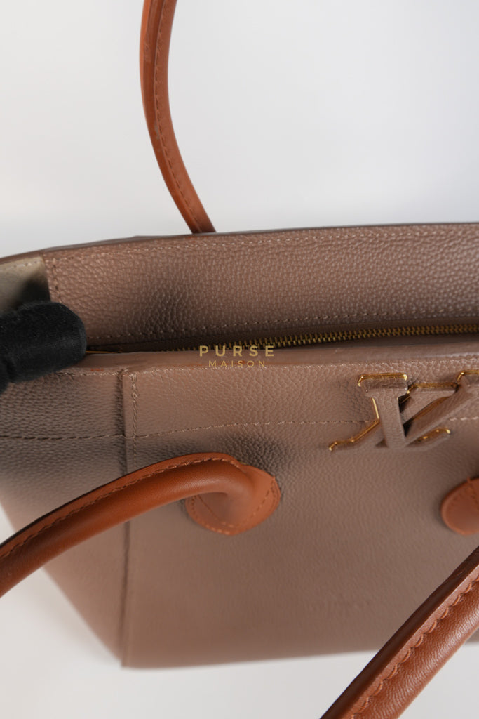 Freedom in Taupe Calfskin Leather Tote Bag (Date Code: TJ4147) | Purse Maison Luxury Bags Shop