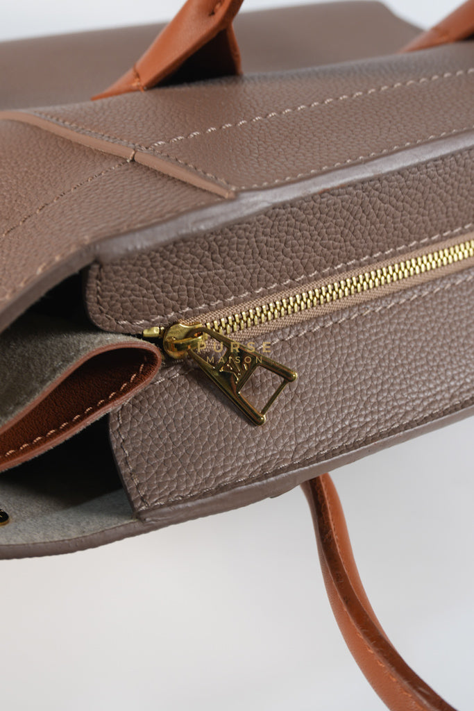 Freedom in Taupe Calfskin Leather Tote Bag (Date Code: TJ4147) | Purse Maison Luxury Bags Shop