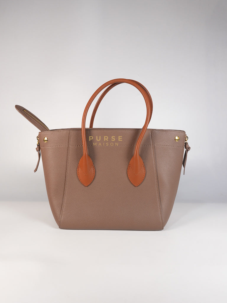 Freedom in Taupe Calfskin Leather Tote Bag (Date Code: TJ4147) | Purse Maison Luxury Bags Shop