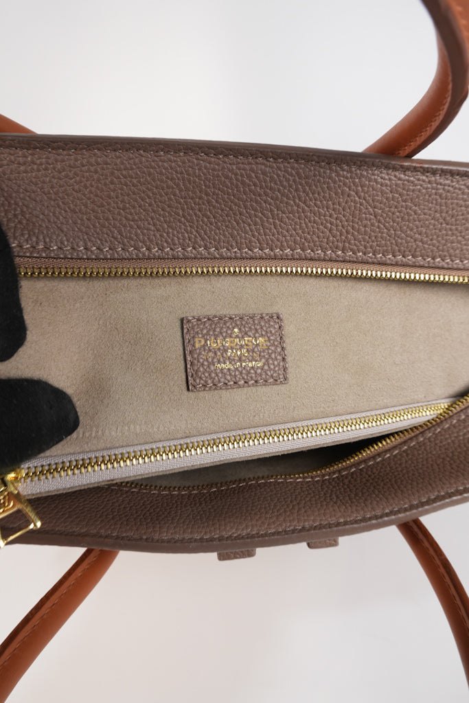 Freedom in Taupe Calfskin Leather Tote Bag (Date Code: TJ4147) | Purse Maison Luxury Bags Shop