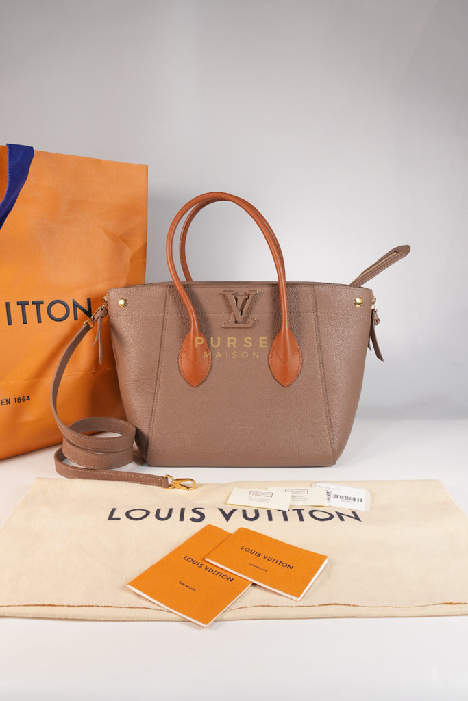 Freedom in Taupe Calfskin Leather Tote Bag (Date Code: TJ4147) | Purse Maison Luxury Bags Shop