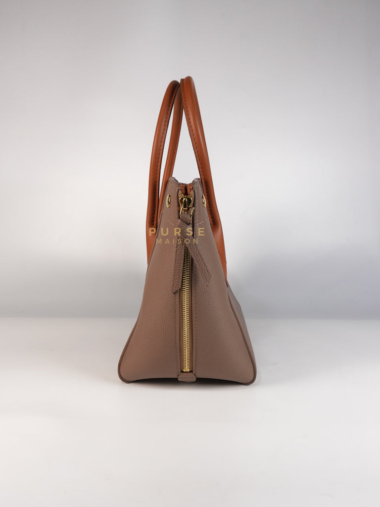 Freedom in Taupe Calfskin Leather Tote Bag (Date Code: TJ4147) | Purse Maison Luxury Bags Shop