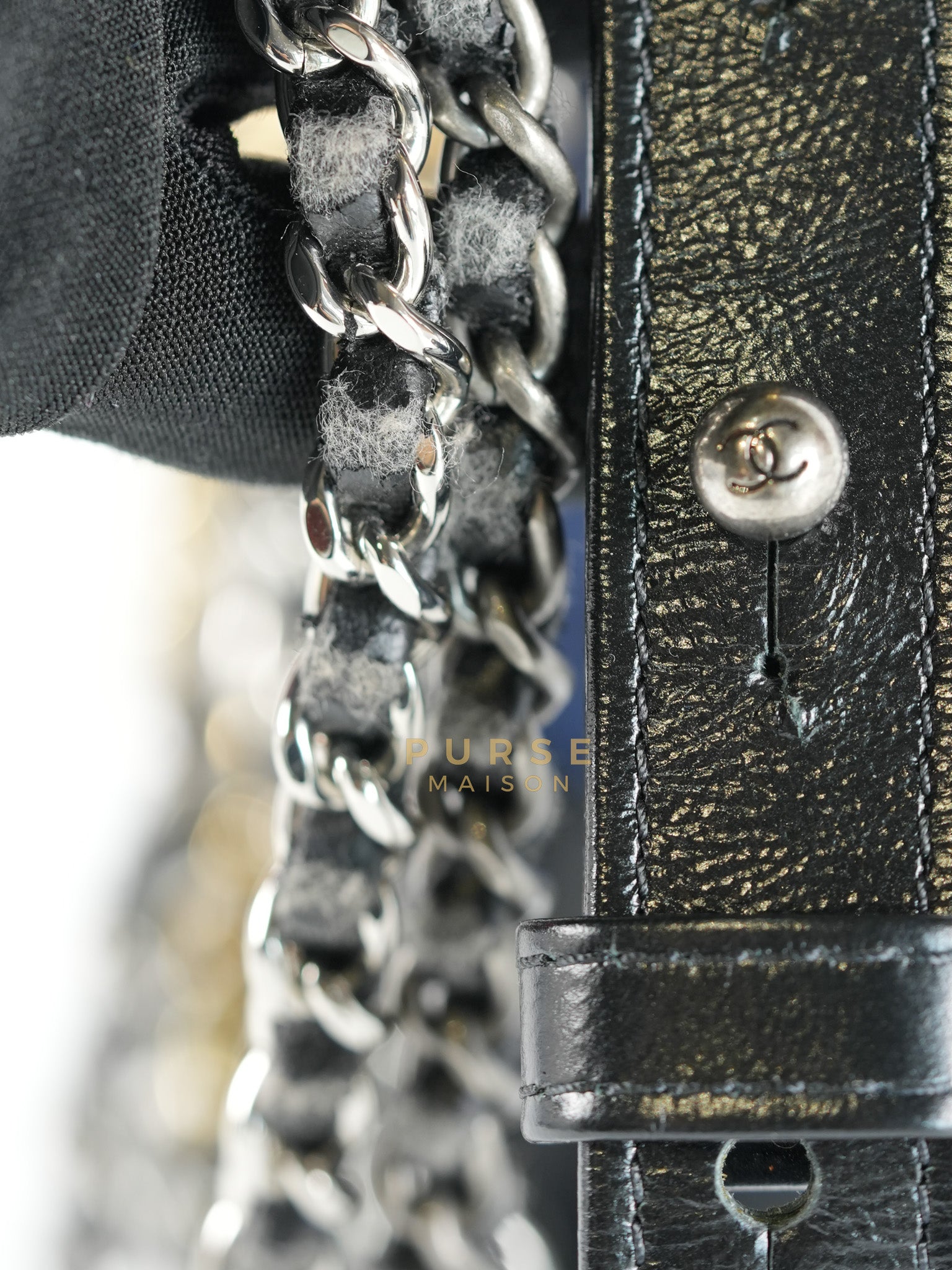 Gabrielle Hobo Bag Mini in Navy Blue Quilted Calfskin Leather & Mix Hardware (Series 24) | Purse Maison Luxury Bags Shop