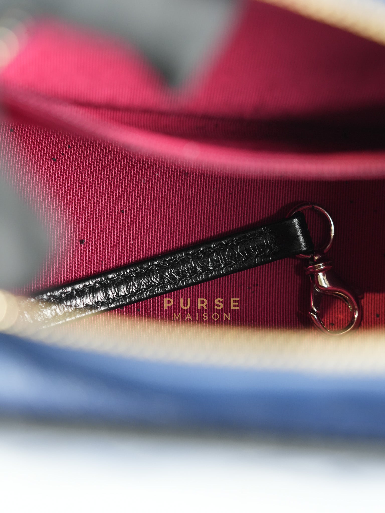 Gabrielle Hobo Bag Mini in Navy Blue Quilted Calfskin Leather & Mix Hardware (Series 24) | Purse Maison Luxury Bags Shop