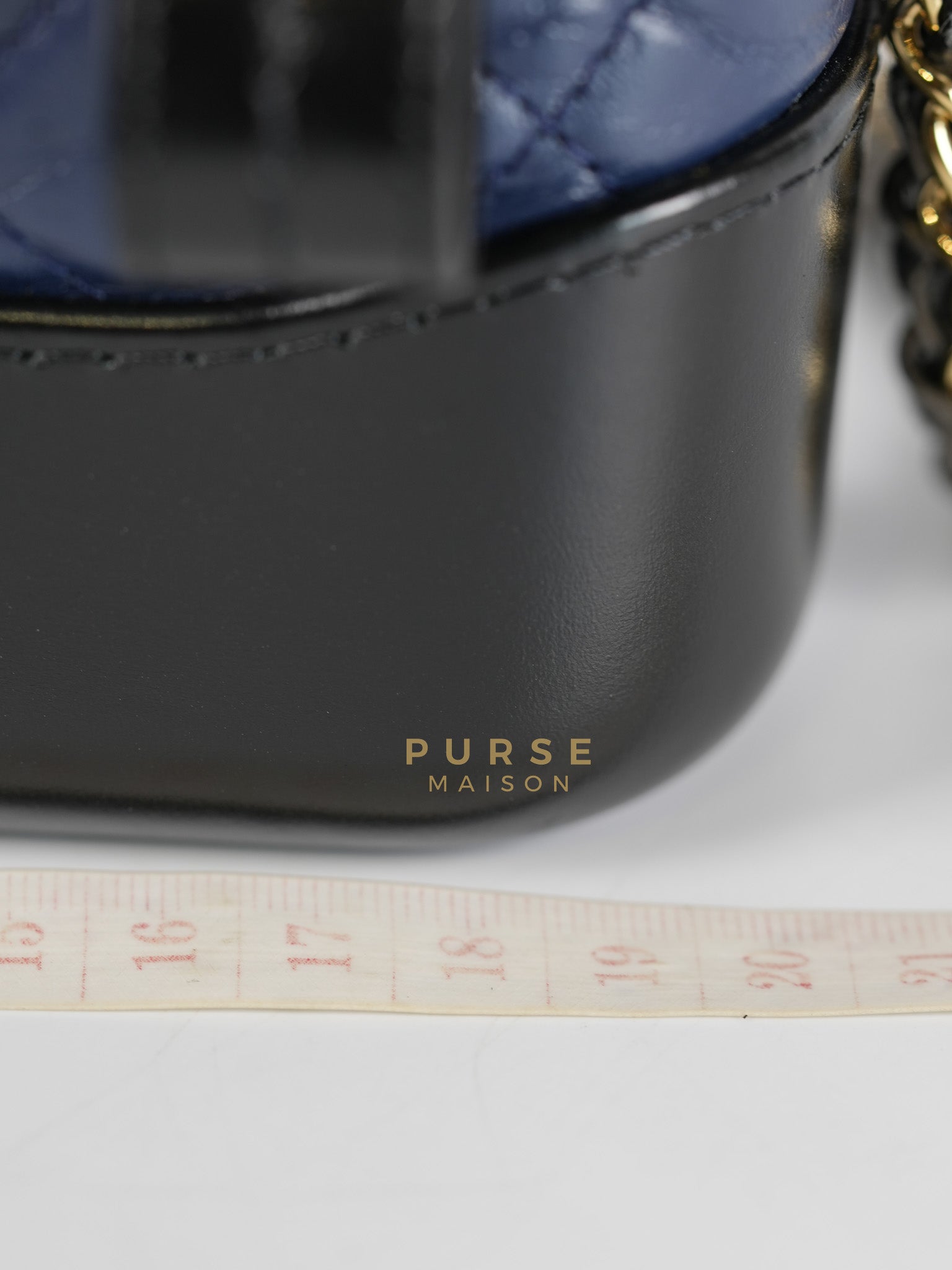 Gabrielle Hobo Bag Mini in Navy Blue Quilted Calfskin Leather & Mix Hardware (Series 24) | Purse Maison Luxury Bags Shop