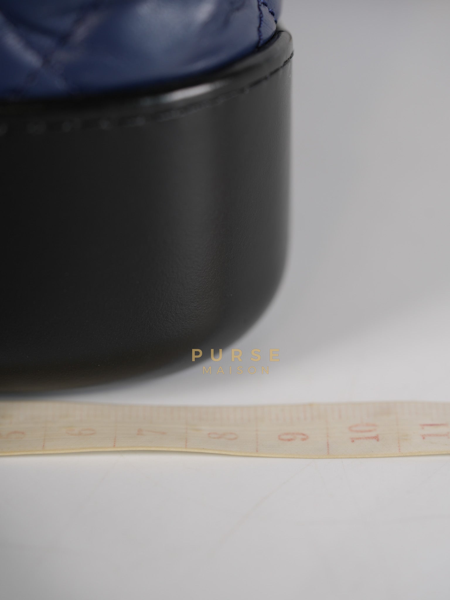 Gabrielle Hobo Bag Mini in Navy Blue Quilted Calfskin Leather & Mix Hardware (Series 24) | Purse Maison Luxury Bags Shop