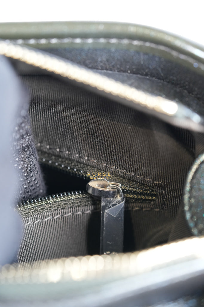 Gabrielle Hobo Chevron Metallic Mix Aged Gold/Silver Hardware Small Series 27 | Purse Maison Luxury Bags Shop