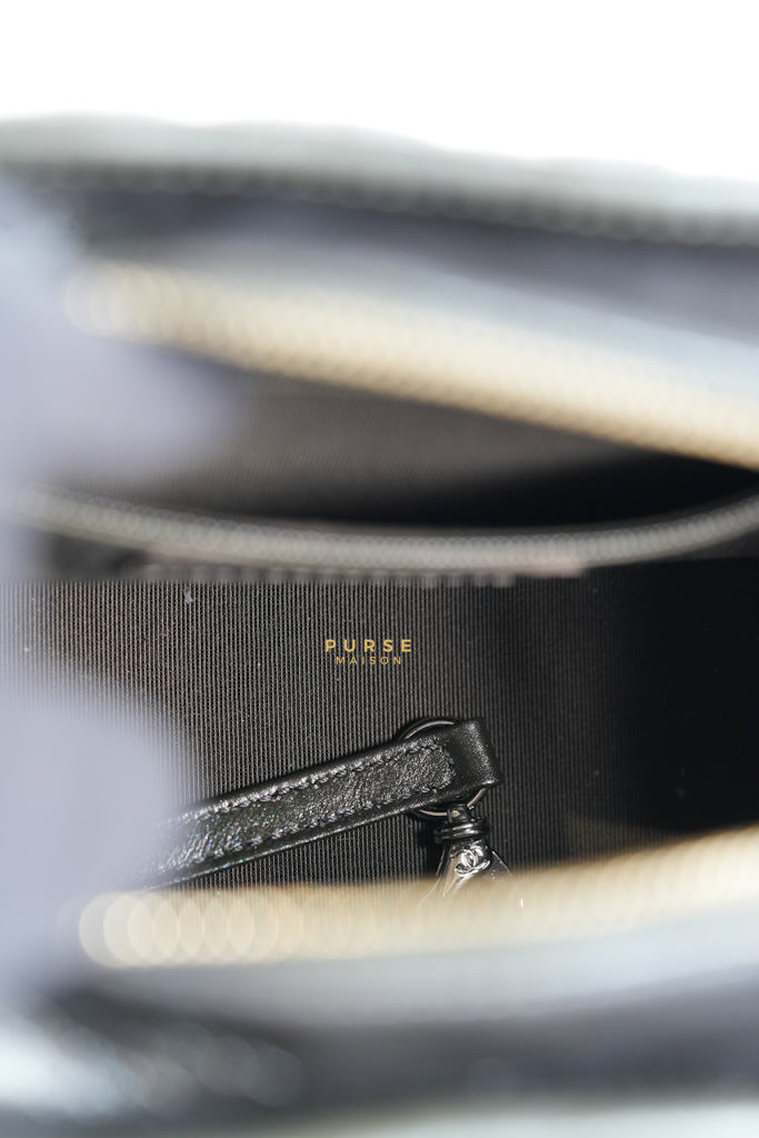 Gabrielle Hobo Chevron Metallic Mix Aged Gold/Silver Hardware Small Series 27 | Purse Maison Luxury Bags Shop