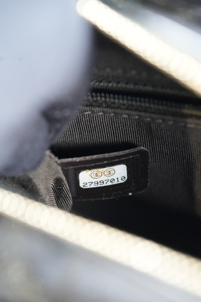 Gabrielle Hobo Chevron Metallic Mix Aged Gold/Silver Hardware Small Series 27 | Purse Maison Luxury Bags Shop