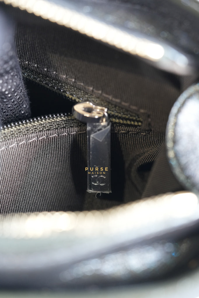 Gabrielle Hobo Chevron Metallic Mix Aged Gold/Silver Hardware Small Series 27 | Purse Maison Luxury Bags Shop