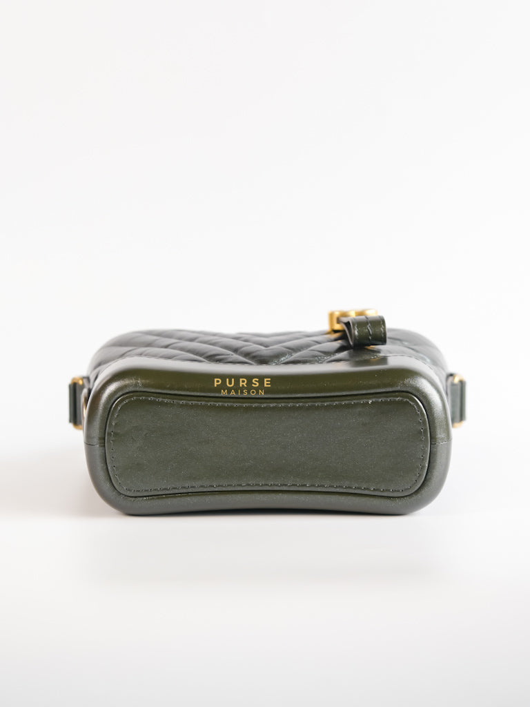 Gabrielle Hobo Chevron Metallic Mix Aged Gold/Silver Hardware Small Series 27 | Purse Maison Luxury Bags Shop