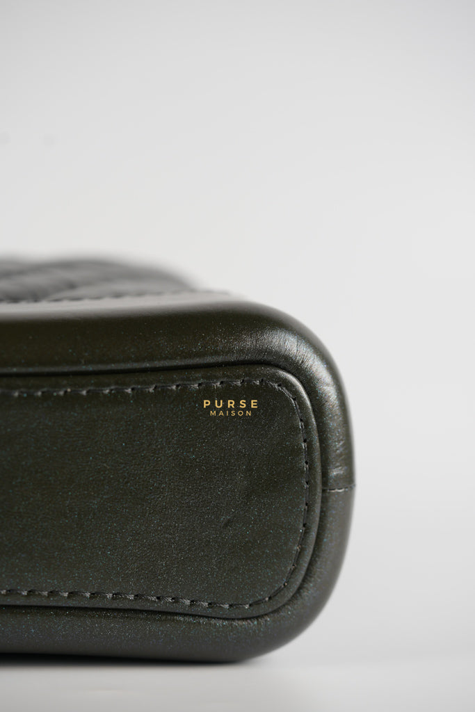 Gabrielle Hobo Chevron Metallic Mix Aged Gold/Silver Hardware Small Series 27 | Purse Maison Luxury Bags Shop