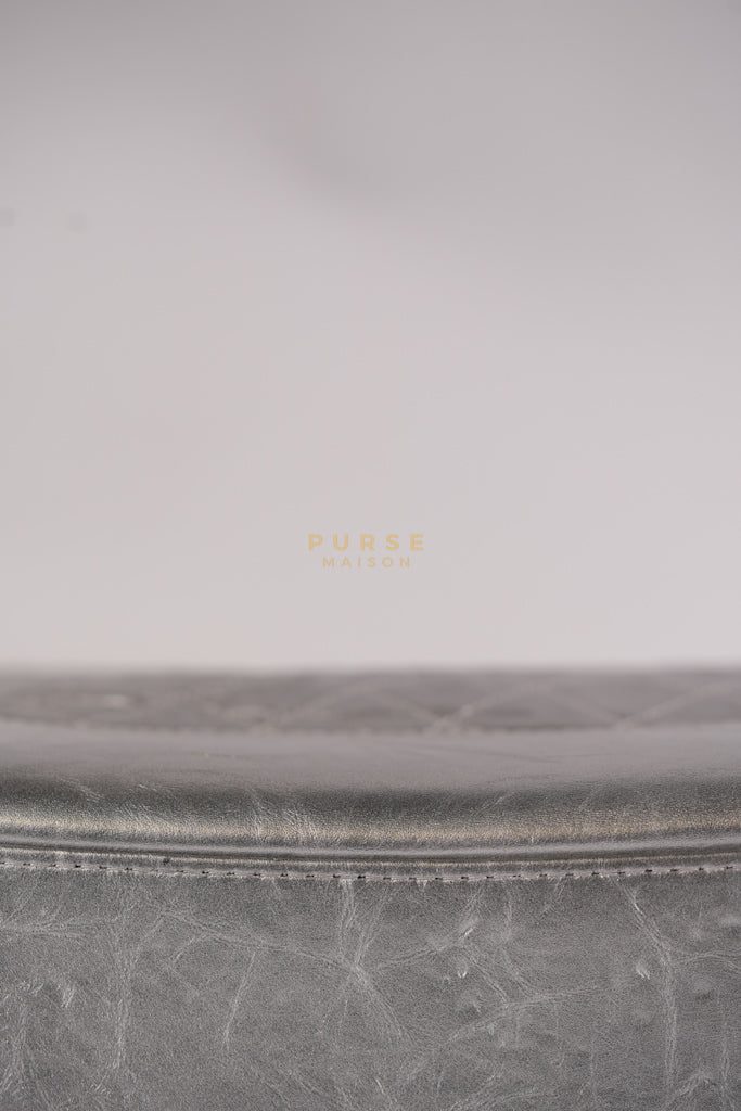 Gabrielle Old Medium (Large) in Silver Quilted Distressed Calfskin & Mixed Hardware Series 24 | Purse Maison Luxury Bags Shop