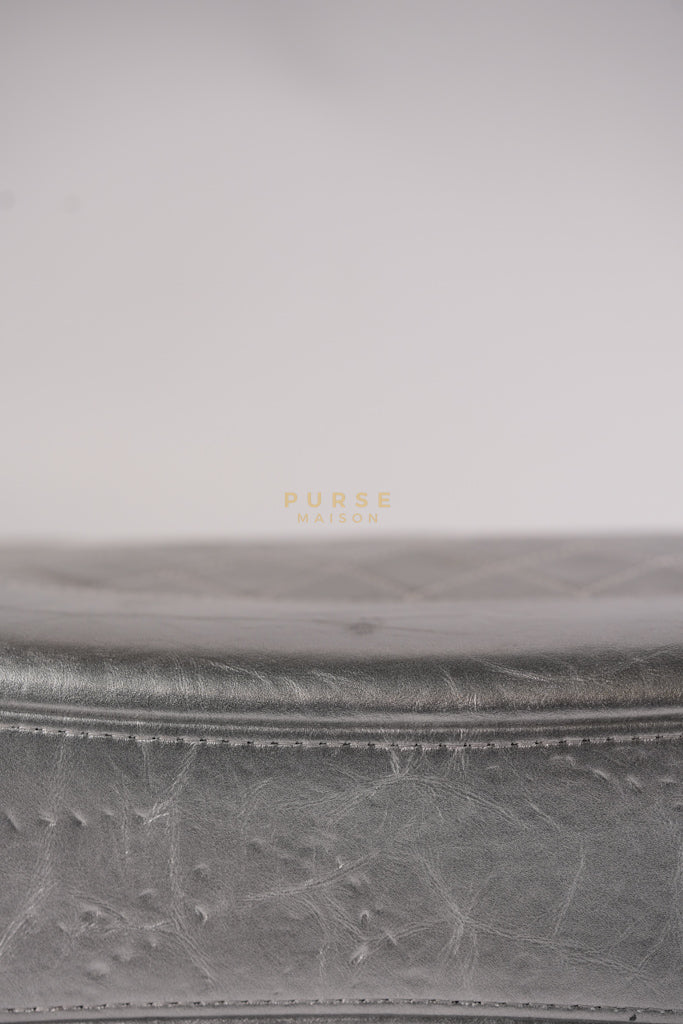 Gabrielle Old Medium (Large) in Silver Quilted Distressed Calfskin & Mixed Hardware Series 24 | Purse Maison Luxury Bags Shop