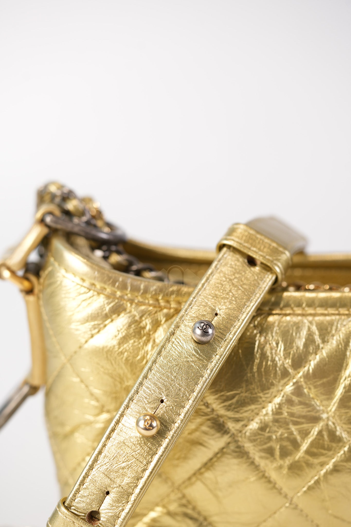 Gabrielle Small Crossbody Bag in Metallic Lambskin Leather & Mixed Hardware Series 24 | Purse Maison Luxury Bags Shop